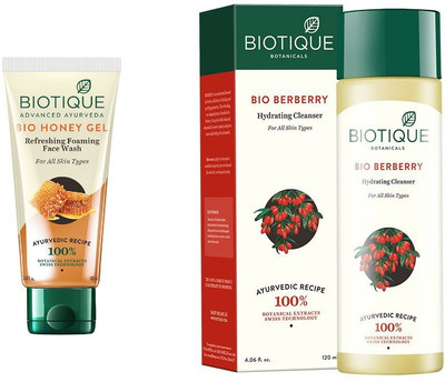 

BIOTIQUE BIO Bio Honey Oil Refreshing Foaming Face Wash, Bio Berberry Hydrating Cleanser(Set of 2)