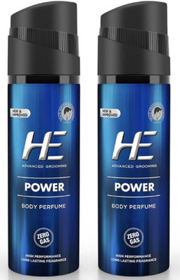 

HE POWER No-Gas Perfume Body Spray - For Men(122 ml, Pack of 2)
