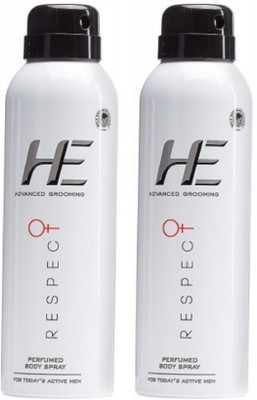 

HE RESPECT Perfumed Body Spray - For Men(150 ml, Pack of 2)