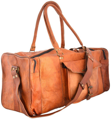 

Handcrafted exports 21 inch/53 cm Travel Duffel Bag Gym Bag(Brown)