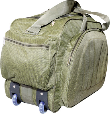 Inte Enterprises (Expandable) green Duffel Strolley Bag(Green)
