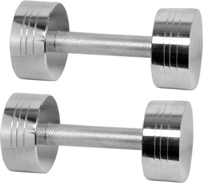 

Glaze Premium Chrome 5KG Pair Fixed Weight Dumbbell(5 kg), Silver