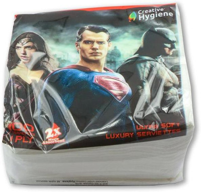 

Creative Hygiene Tissue Papers Serviettes/ Napkin 1 Ply 100 Sheets Size 30X30cms