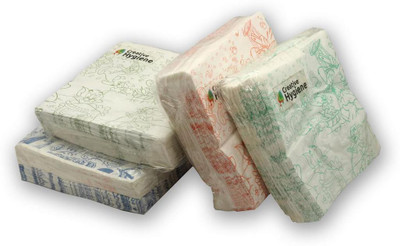 

Creative Hygiene Printed Tissues Serviettes/Napkins 2 Ply 50 Sheets Size 33X33cms(Pack of 4)