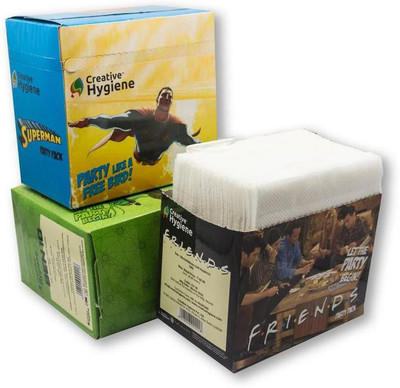 

Creative Hygiene Tissues Party Pack -100 Napkins 1 Ply Pack of 3 size 30x30cms(Pack of 3)