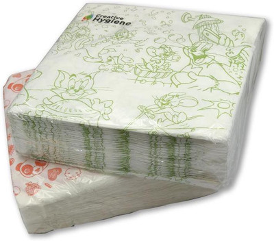 

Creative Hygiene Printed Tissues Serviettes/ Napkins 2 Ply 50 Sheets Size 40x40cms(Pack of 2)