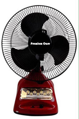 

care 4 RECHARGEABLE 3 Blade Table Fan (Red) WITH LED LIGHT 3 Blade Table Fan(black, red, Pack of 1)