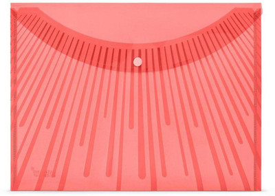 

DataKing Polypropylene My Clear Bag With Sunrays Design, Set Of 12, Color: Red, Size: FC,(Set Of 12, Red)