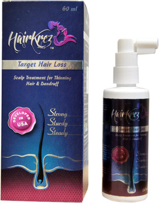 

HairKrez Hair Gain Serum - Hair loss treatment for men & women, Paraben free, silicon free(60 ml)