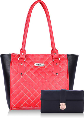 

Aisna Shoulder Bag(Red, Black), Black;red
