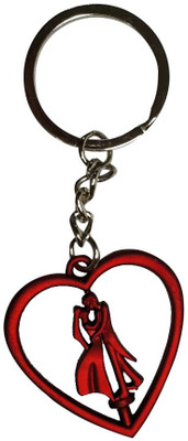 

Blue rider heart red_141448 Key Chain