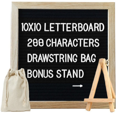 

Toys Bhoomi Kids Alphabets & Numbers Learning 10*10 Inch Easel Felt Letterboard with 288 Letters, Numbers & Symbols + Free Canvas Bag , Wall Mount and Stand(Multicolor)