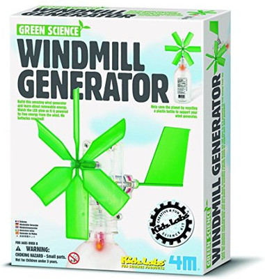 

Generic Green Science Windmill Generator By Toysmith(Multicolor)