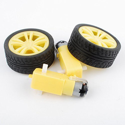 

Generic Nw 2 Sets Smart Car Robot Plastic Tire Wheel Tyre + Dc 3-6V Gear Motor For Robot(Multicolor)