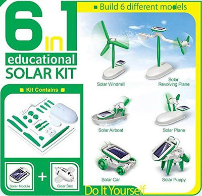 

Powertrc � 6-In-1 Educational Solar Kit Build Your Own Science Toy Diy(Multicolor)