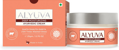 

Alyuva Deep Moisturizing Ayurvedic Cream - Shata Dhauta Ghrita(25 g)