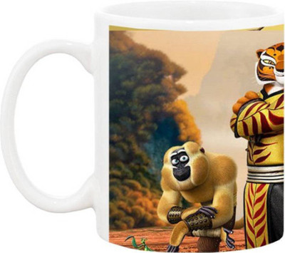 MUGKIN Kung Fu Panda team mug Ceramic Coffee Mug(350 ml)