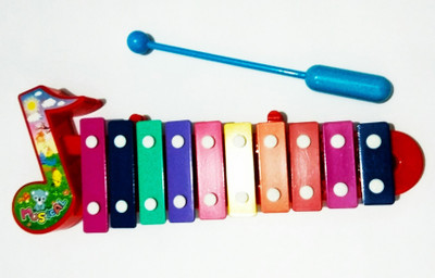 

Amazia Metal Xylophone Musical Toy With 10 Multicolor Notes for Kids(Multicolor)