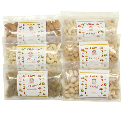 

Ivory Premium Dry Fruits Cashews, Almonds, Pistachios, Raisins(600 g, Pouch)