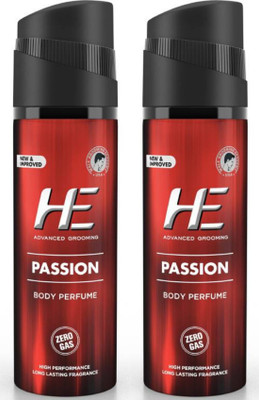 

HE PASSION Zero-Gas (Pack of 2) Body Perfume - 122 ml(For Men)