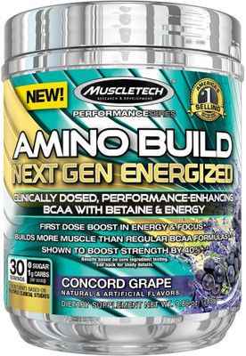 

Muscletech Performance Series Amino Build Next Gen Energized BCAA(280 g, Concord Grape)