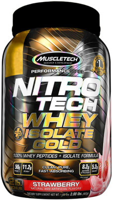 

Muscletech Nitro Tech Plus Isolate Gold Whey Protein(907 g, Strawberry)