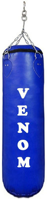 

Venom 5.5 Feet Long, PU Material, Blue Color, Unfilled with Hanging Chain Hanging Bag(5.5, 66 kg)