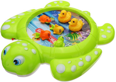 

TALKING GANESHA B/O Fish Catching Game ( Can Add Water) With 2 Fishing Rods, 2 Buckets, 6 Fishing Animals Musical Toy For Kids (Multicolour)