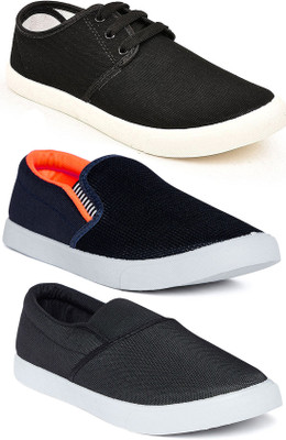 

Long Walk Combo Pack of 3 Slip on & Lace Up Trendy Sneakers For Men(Multicolor