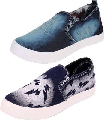 

World Wear Footwear Multicolor Combo-(2)-361-689 Canvas Shoes For Men(Multicolor