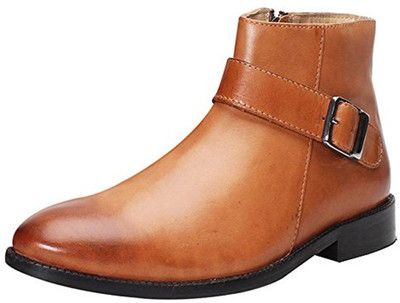 

BRUNE LIGHT TAN SINGLE STRAP BRYCE BOOTS FOR MEN BY BRUNE Boots For Men(Tan
