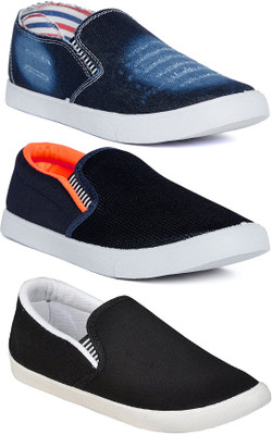 

Long Walk Combo Pack of 3 Slip on Trendy Loafers For Men(Multicolor
