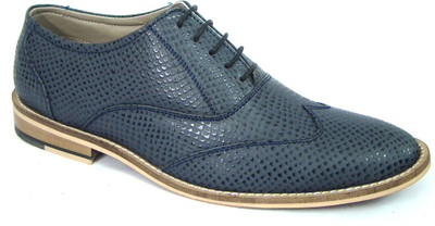 

ASM HU127 Brogues For Men(Blue, Greyesh blue