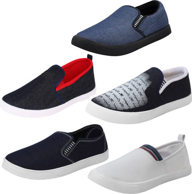 

World Wear Footwear Multicolor-Combo-(5)-466-717-720-724-761 Slip On Sneakers For Men(Multicolor