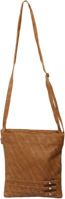 

SR DEALS Girls Casual Khaki PU Sling Bag