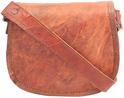 

Gosling Women Casual Brown Genuine Leather Sling Bag
