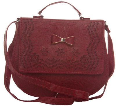 

Aliado Women Casual Red Leatherette Sling Bag