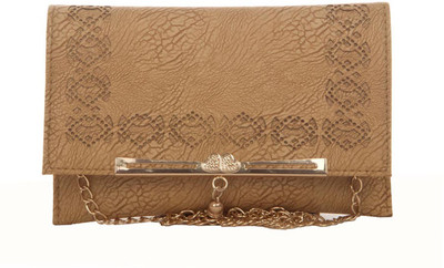 

Aliado Women Evening/Party Beige Leatherette Sling Bag