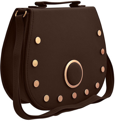 

BUY FOR CHANGE LLP Girls Casual Brown PU Sling Bag