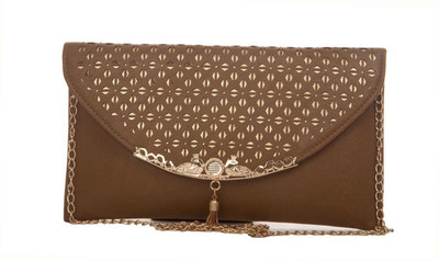 

Aliado Women Evening/Party Brown Leatherette Sling Bag