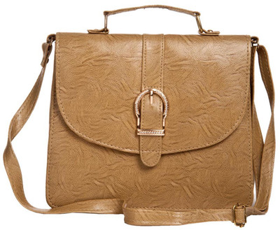 

Aliado Women Casual Yellow Leatherette Sling Bag