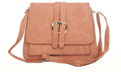 

Aliado Women Casual Orange Leatherette Sling Bag