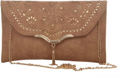 

Aliado Women Evening/Party Brown Leatherette Sling Bag