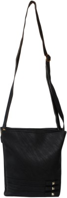 

SR DEALS Girls Casual Black PU Sling Bag