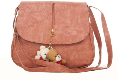 

Aliado Women Casual Pink Leatherette Sling Bag