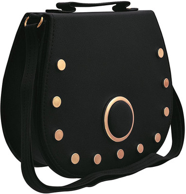 

BUY FOR CHANGE LLP Girls Casual Black PU Sling Bag
