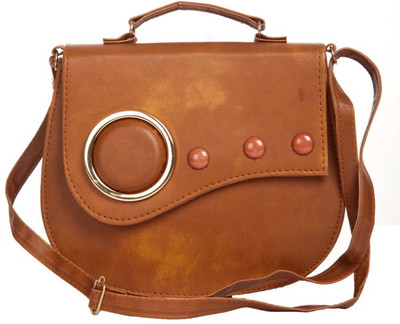 

Aliado Women Casual Brown Leatherette Sling Bag