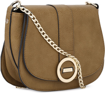

Dune London Women Casual Tan Genuine Leather Sling Bag