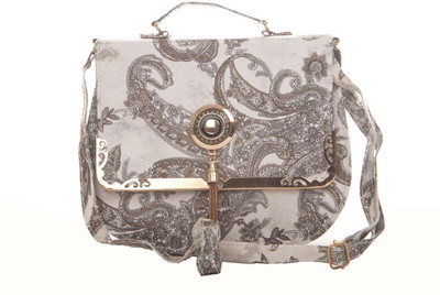 

Aliado Women Evening/Party Beige Leatherette Sling Bag