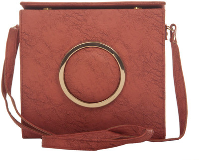 

Aliado Women Casual Orange Leatherette Sling Bag